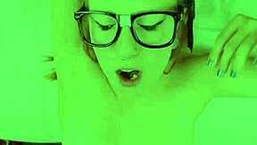 Beautiful brunette gets a facial in this short video