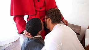 Gay amateur action behind the scenes of a porn shoot