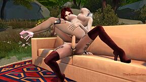 Hot Lesbian Scissoring with Strapon Leads to Intense Orgasm