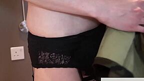 Crossdresser Sadiecross in action, big cock Tgirl
