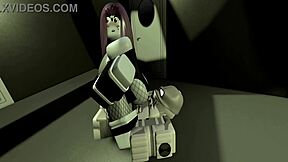 Raven gets a hot and creamy facial in this 3D animated porn video