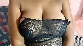 Dirty talking Indian babe gets nailed on her ass