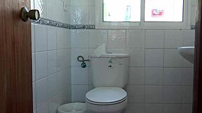 Public toilet tryst: horny wife and big cocked soldier