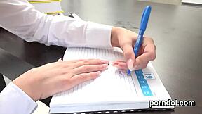 Young and passionate woman is seduced by her more experienced tutor