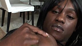 African beauty gets a big cock in her mouth and vagina