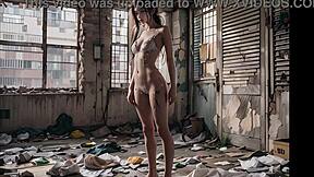 Found a Japanese girl in an abandoned school building