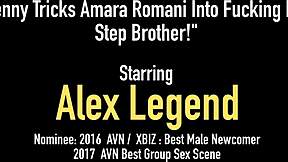 Amara Romani in a group sex scene with Penny Pax's step brother