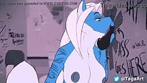 Furra's wild ride through a gloryhole of pleasure