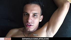 Straight Latino gets paid to suck big uncut cock