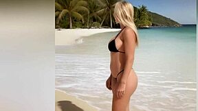Young and old mix it up in hot bikini action