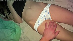 Stepdad pleasures young girl and her teddy bear in pants