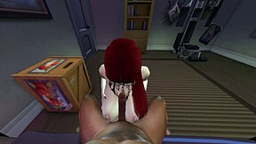3D adult film with black man and white woman with big boobs and round ass