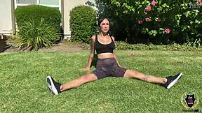 Inked ladyboy Ava Lee in a hardcore face-fucking scene
