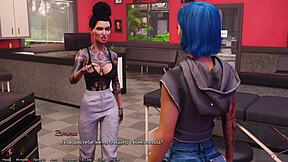 Outdoor doggy style sex in a 3D game called Being a Dik