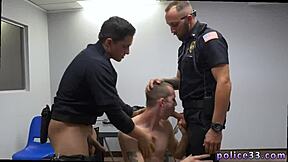 First-time gay action in HD police XXX video and gallery