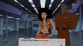 Anime blonde beauty in prison in Dc Comics: A Game Unlimited