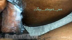 Amateur black beauty with big ass and tits gets fucked hard