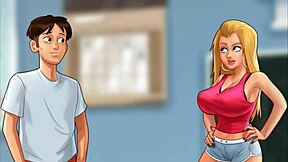 Beautiful teacher with a great ass in a 3D porn movie