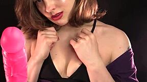 A brunette wife gives a blowjob with dirty talk and experience