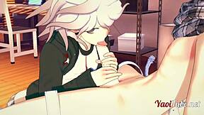Steamy 3D Ouma x Nagito gay action in Dangan Ronpa