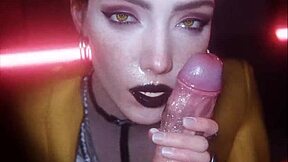 Panam Judy and Aurore in Cyberpunk XXX action