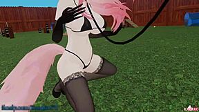 Squirting catgirl gets trained by her dominant master