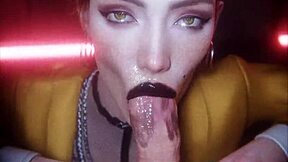Panam Judy and Aurore in Cyberpunk XXX action
