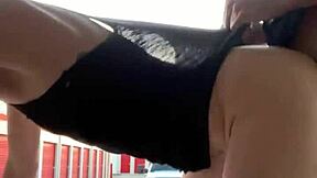 Skinny teen gets pumzied in public in anal sex scene