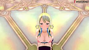 Lucy Heartfilia deepthroats in Fairy Tail: Sucking Dick 2
