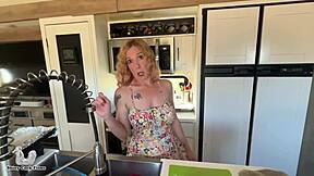 Stepmum's holiday stress relieved by dirty talk and action
