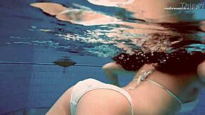 See Alla’s wet and naked body in the hot pool