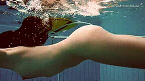 See Alla’s wet and naked body in the hot pool