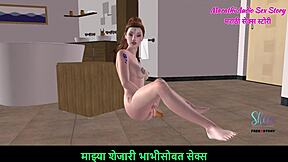 3D animated Marathi audio porn featuring a naughty teen