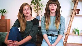 Ersties Nicky and Kate, Saarländerinnen, Play with Hot Sextoy in Steamy Lesbian Action