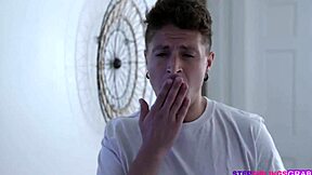 Big tits and a tight ass get pounded in hard porn video