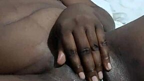Black beauty squirts while being stimulated by a toy