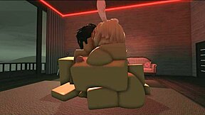 Roblox porn: Hardcore sex with a bunny girl in a condo