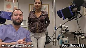 Freshman gets Hitachi magic wand orgasms at college hospital