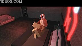 Roblox porn: Hardcore sex with a bunny girl in a condo