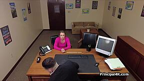 Soccer Mom Sucks Dildo While Banged Hard In Office