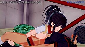 Wow, Asuka and Homura in Wild Futanari Action - Senran Kagura Hentai!