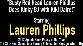 Lauren Phillips and Kiki Daire in a kinky threesome