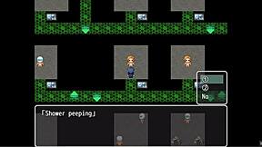 Hentai game with jerking off instructions and cumshots