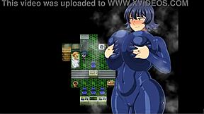 Hentai game with jerking off instructions and cumshots