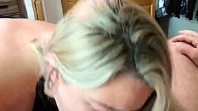 Old housewife gets dirty talking and facial from gay
