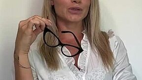 Blonde teacher gives private lesson and gets fucked hard