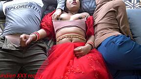 Hot milf and stepson in a forbidden missionary position in Hindi xxx