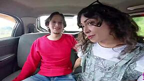 First time hardcore sex in a car with a man with a big dick