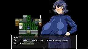 Hentai game with jerking off instructions and cumshots