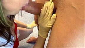 Nurse in sexy uniform gives patient a wet pussy fuck